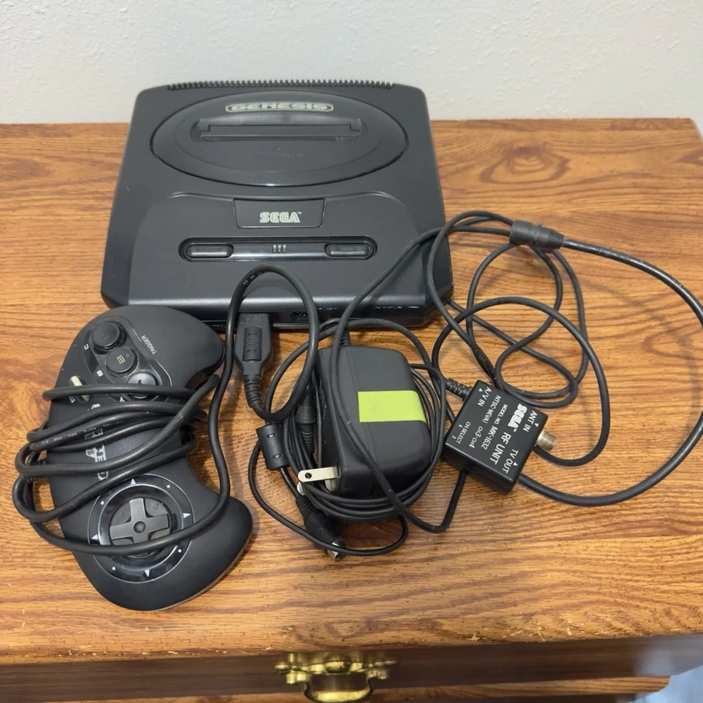 SEGA Genesis Console with Controller and Cables